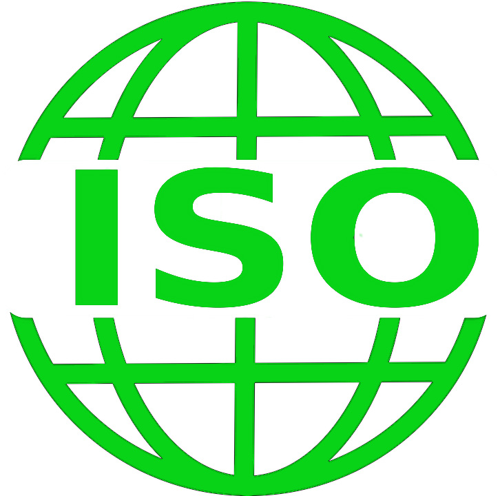 An image of the ISO standard logo, colored green.