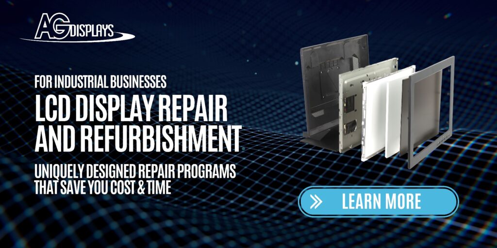 AGDisplays blog post header: Rugged LCD Repair vs. Replacement – Learn when to repair and when to replace industrial and military displays.